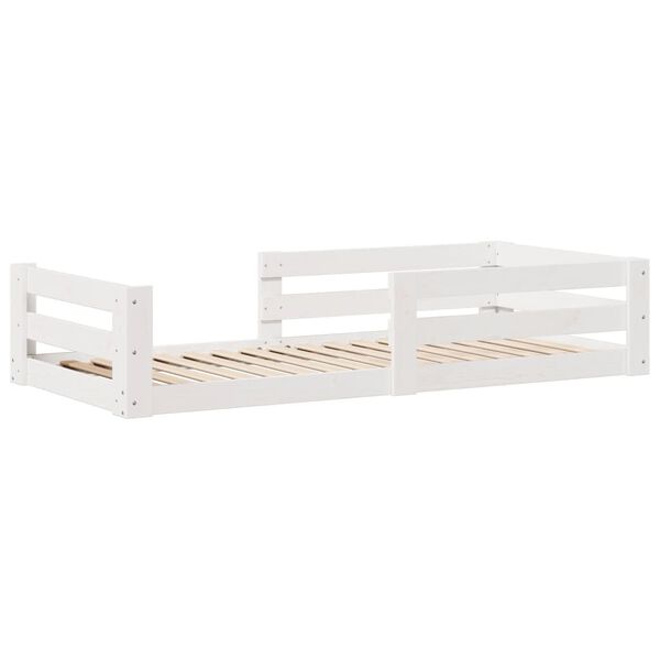 vidaXL Estructura cama sin colchón madera maciza pino blanca 100x200cm