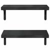 vidaXL Estantes de pared 2 uds acero inoxidable negro 50x23,5 cm