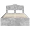 vidaXL Estructura de cama Gris Concreto 120 x 190 cm Madera Ingenieril