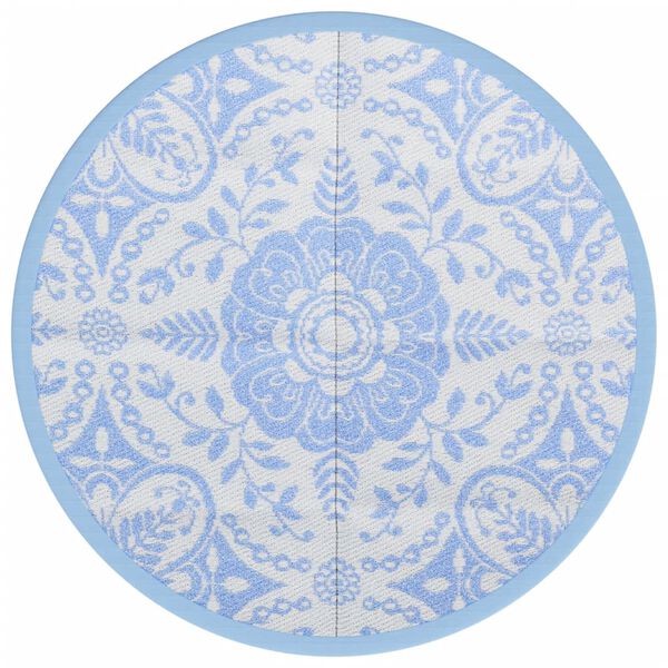vidaXL Alfombra de exterior ARAKIL azul beb&eacute; &Oslash;160 cm PP