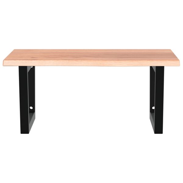 vidaXL Estante de lavabo de pared de acero y madera maciza de roble