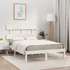 vidaXL Estructura de cama doble peque&ntilde;a madera maciza blanca 120x190cm