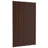 vidaXL Panel de techo 36 uds. Marr&oacute;n 80 x 45 cm Acero galvanizado