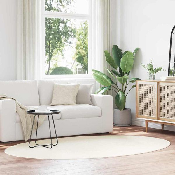 vidaXL Alfombras de &aacute;rea HUARTE Crema 160 x 230 cm 100% Poli&eacute;ster