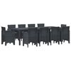 vidaXL Conjunto de Comedor de Jard&iacute;n 11 pcs Antracita Polipropileno