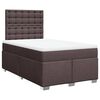 vidaXL Cama box spring con colch&oacute;n tela marr&oacute;n oscuro 120x190 cm