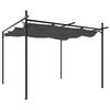 vidaXL P&eacute;rgola con cubierta retr&aacute;ctil gris antracita 295x292x230 cm