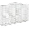 vidaXL Cesta gaviones forma arco hierro galvanizado 300x50x180/200 cm