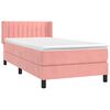 vidaXL Cama box spring con colch&oacute;n terciopelo rosa 90x190 cm