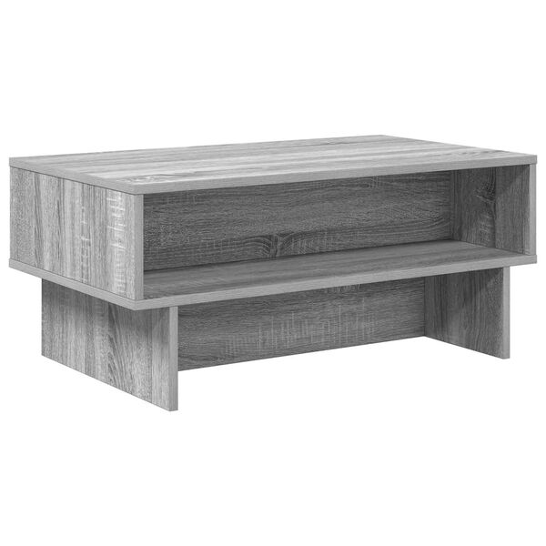 vidaXL Mesa de Caf&eacute; Gris Sonoma 80 x 46 x 35 cm Madera de ingenier&iacute;a