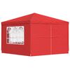 vidaXL Carpa de Fiesta 300 x 300 x 255 cm Rojo PE y acero