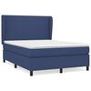 vidaXL Cama box spring con colch&oacute;n tela azul 140x200 cm