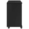 vidaXL Gabinete rodante con rueda Negro 63,5 x 39 x 65,5 cm