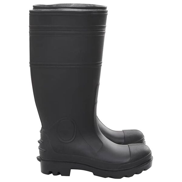 vidaXL Botas de agua negro n&uacute;mero 39 PVC