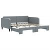 vidaXL Sof&aacute; cama nido tela gris claro 100x200 cm
