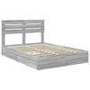 vidaXL Cama con almacenamiento con cabecera Gris Sonoma 150 x 200 cm
