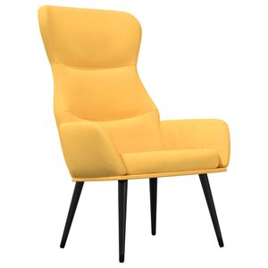 vidaXL Sill&oacute;n de relax de tela amarillo mostaza