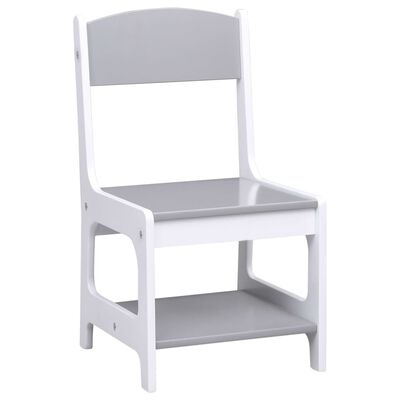 vidaXL Mesa infantil con 2 sillas MDF blanco