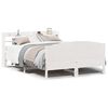 vidaXL Estructura de cama sin colch&oacute;n madera de pino blanco 135x190 cm