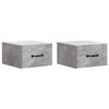 vidaXL Mesita de Noche de Pared 2 pcs Gris Hormig&oacute;n 34,5 x 33 x 20 cm
