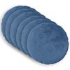 vidaXL Funda de almohada 6 pcs HEERLEN Azul Claro &Oslash; 30 cm Franela