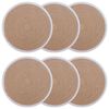 vidaXL Manteles de yute 6 uds. Natural y Blanco 100% yute tosas