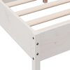 vidaXL Estructura de cama sin colch&oacute;n madera de pino blanca 150x200 cm