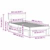 vidaXL Estructura de cama con cabecera Marr&oacute;n cera 80 x 200 cm