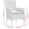 vidaXL Set comedor jard&iacute;n 7 pzas cojines rat&aacute;n sint&eacute;tico vidrio beige