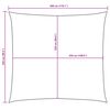 vidaXL Toldo de vela rectangular tela Oxford gris taupe 2,5x3 m