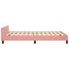 vidaXL Estructura de cama sin colch&oacute;n terciopelo rosa 120x200 cm