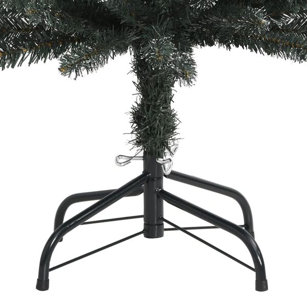 vidaXL &Aacute;rbol Navidad artificial estrecho con soporte PVC verde 240 cm