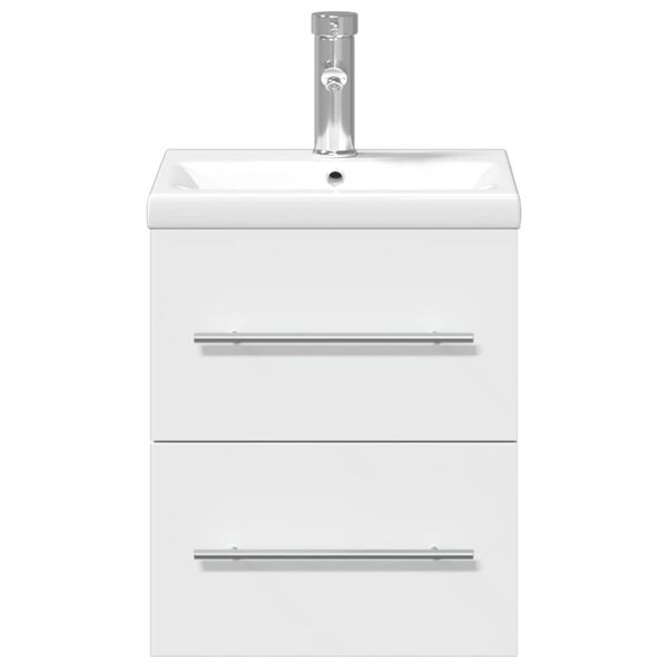vidaXL Mueble de baño con lavabo integrado blanco