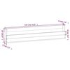vidaXL Estantes zapatos de pared 2 uds madera de pino negro 110x9x23cm