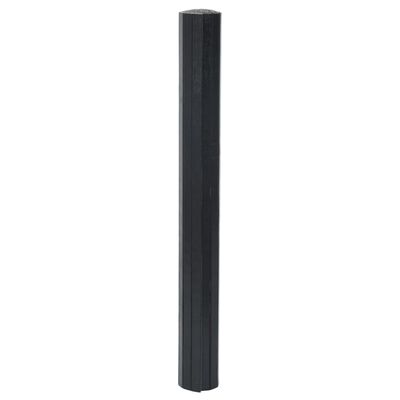 vidaXL Alfombra rectangular bambú negro 70x200 cm