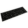 vidaXL Alfombra de cocina lavable terciopelo negro Morning 60x180 cm