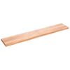 vidaXL Encimera ba&ntilde;o madera maciza tratada marr&oacute;n claro 220x40x(2-6)cm