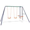vidaXL Juego de columpios con 4 asientos naranja