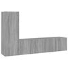 vidaXL Set de muebles para TV 3 pzas madera contrachapada gris Sonoma