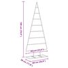 vidaXL &Aacute;rbol de Navidad para decoraci&oacute;n metal negro 180 cm