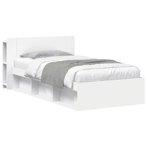 vidaXL Estructura de cama con almacenamiento Blanco 90 x 200 cm