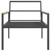 vidaXL Juego muebles de jardín 4 pzas y cojines acero gris antracita