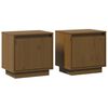vidaXL Mesitas de noche 2 uds madera de pino marr&oacute;n miel 40x30x40 cm