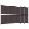 vidaXL Biombo divisor de 6 paneles de tela marr&oacute;n 300x180 cm