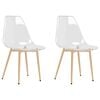 vidaXL Sillas de comedor 2 unidades transparente PET