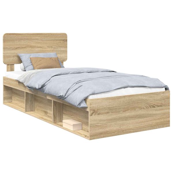 vidaXL Estructura de cama Sonoma 100 x 200 cm Madera de pino macizo