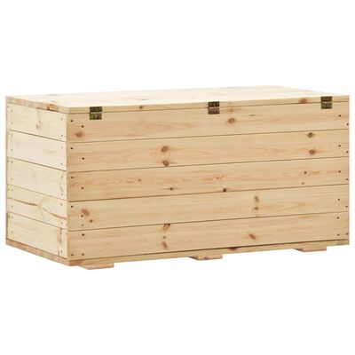 vidaXL Caja de almacenaje de madera maciza de pino 100x54x50,7 cm