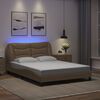vidaXL Estructura de cama con LED sin colch&oacute;n Hvar cappuccino 120x200 cm