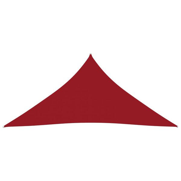 vidaXL Toldo de vela triangular tela Oxford rojo 6x6x6 m