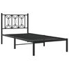 vidaXL Estructura cama sin colchón con cabecero metal negro 90x190 cm